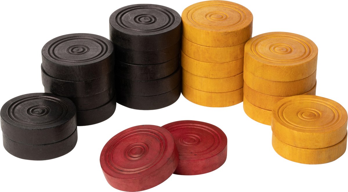 Philos Carromstenen Deluxe houten educatief spel - multicolor.