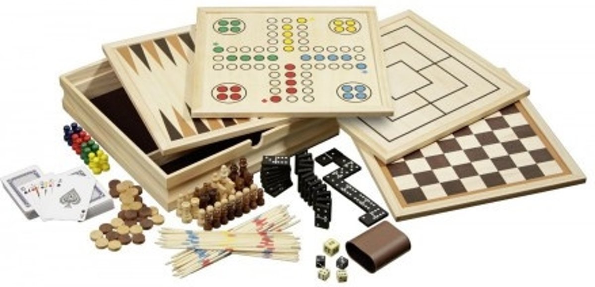 Philos houten spellen set Compendium 10 - medium