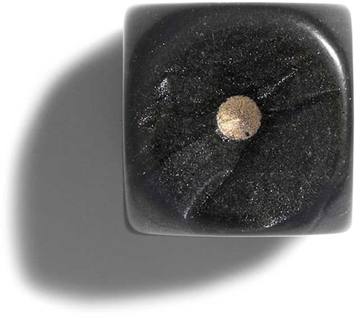 Philos parelmoer zwart dobbelstenen 12mm