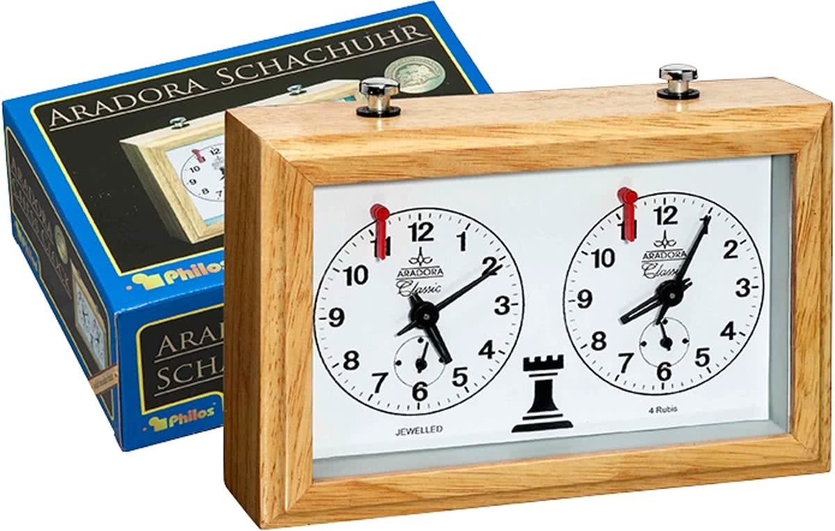  schaakklok, Aradora hout mechanisch