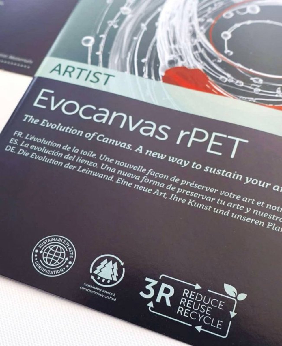 Canvas - 20x20cm - Gerecycleerd polyester - rPet - Schildersdoek - Universeel geprepareerd