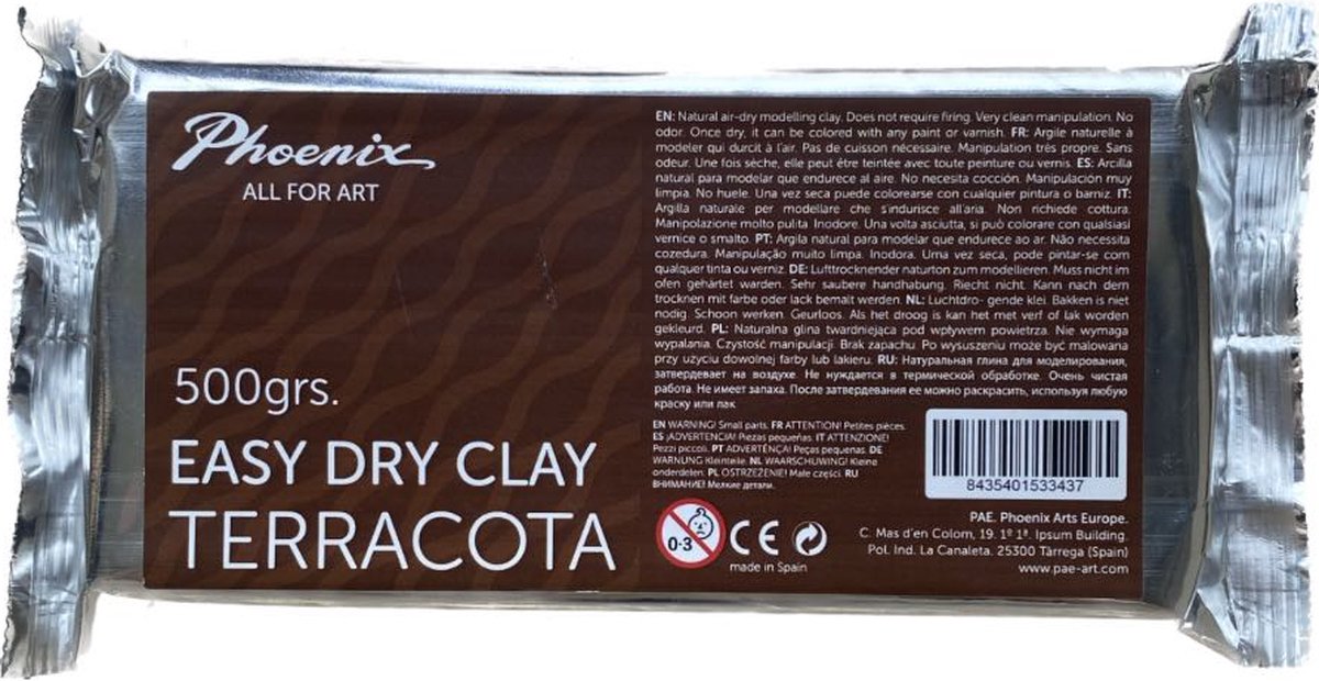 Phoenix Sculpture - Klei - Easy dry - Terracotta - 500g