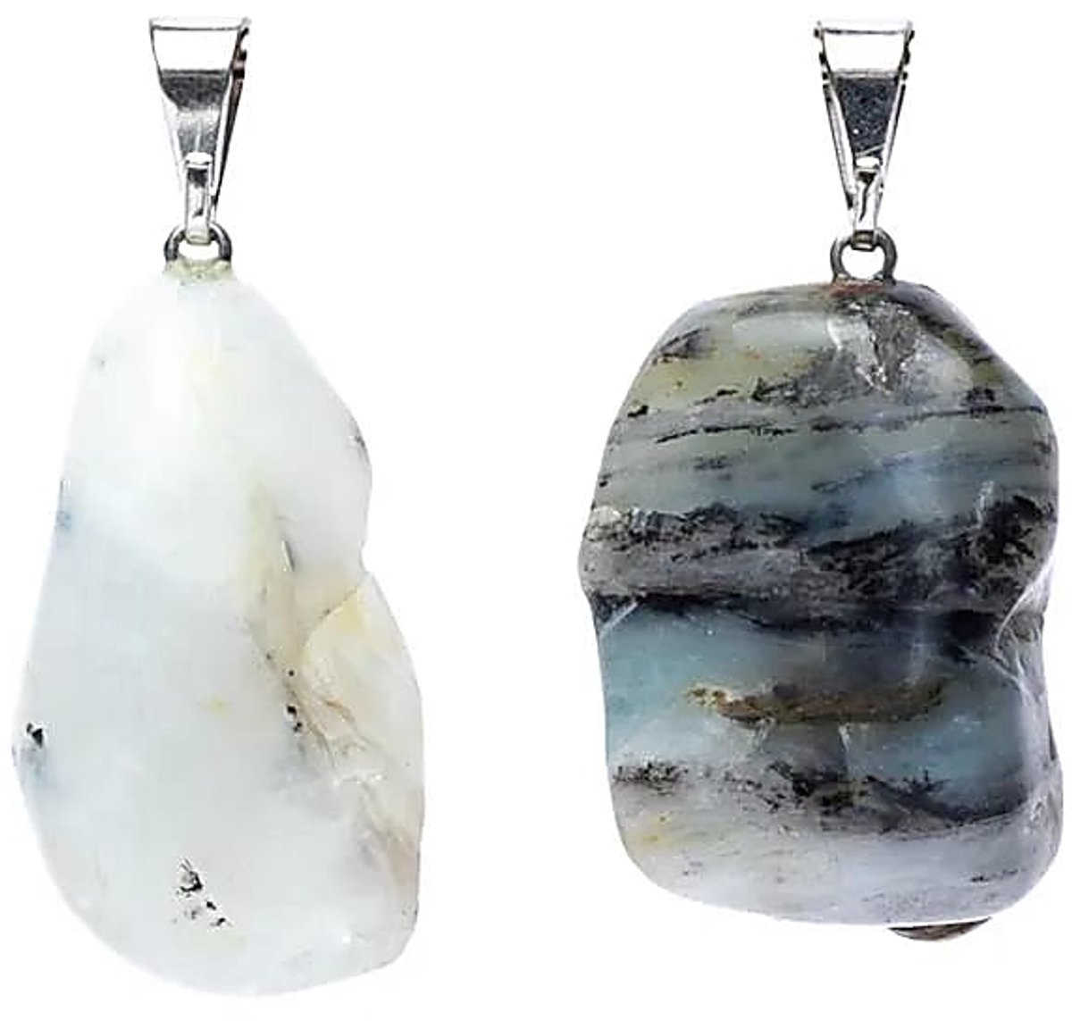 Andes opaal edelsteenhanger met geboord oogje