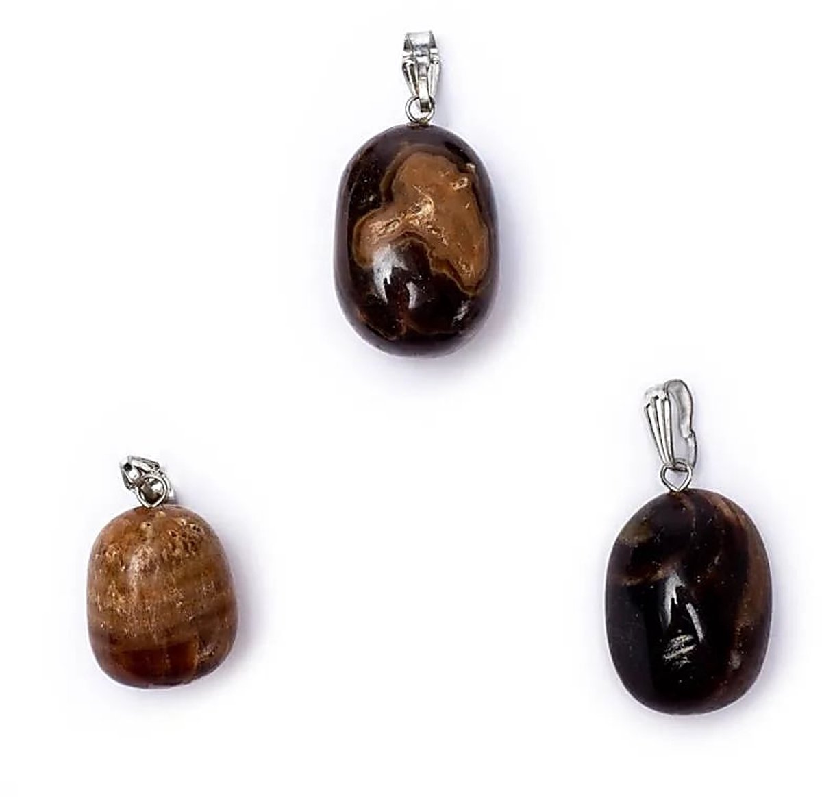 Honing calciet edelsteenhanger met geboord oog