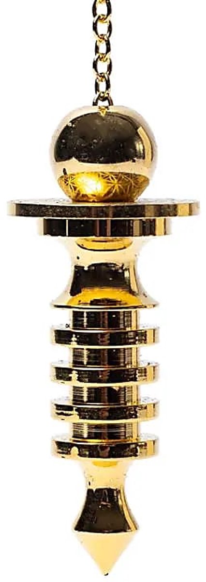 Pendel messing verguld Bloem des Levens