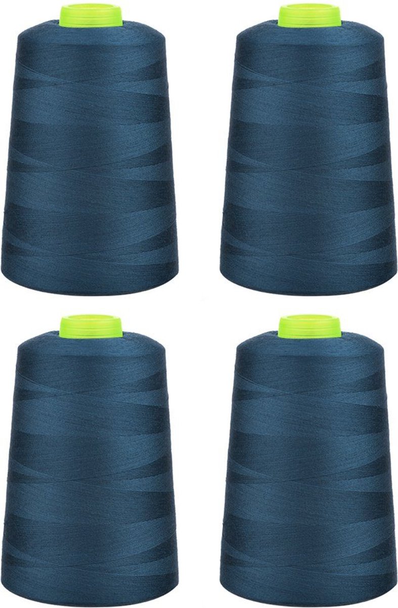 Phoenix 4x 5000m overlock garen - jeans blauw