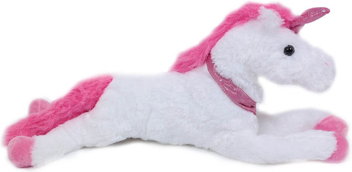 Knuffel Unicorn - wit - pluche - 50 cm