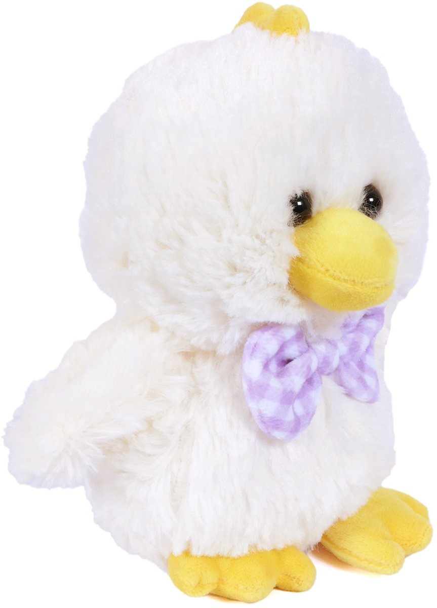 PIA Soft Toys - Pluche Kuiken Knuffel - wit - 18 cm