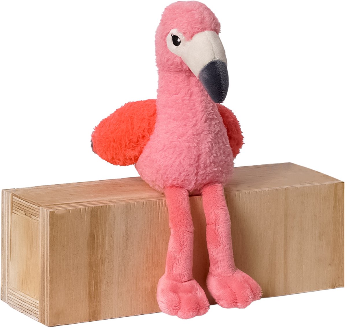 Speelgoedtopdeals - Pluche Knuffel - Famke Flamingo - 15cm - Roze