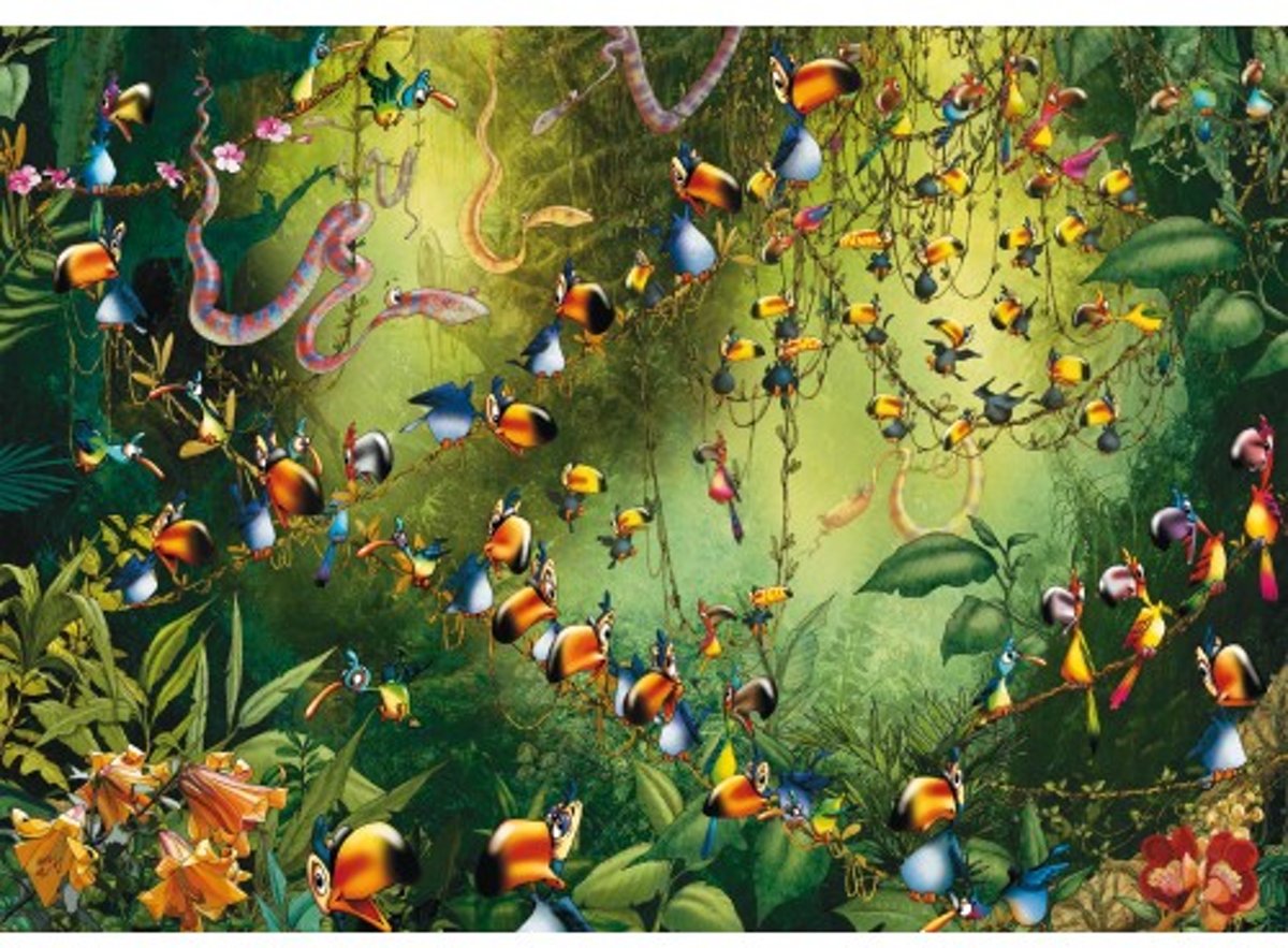 Francois Ruyer legpuzzel Toekans in de jungle 1000 stukjes