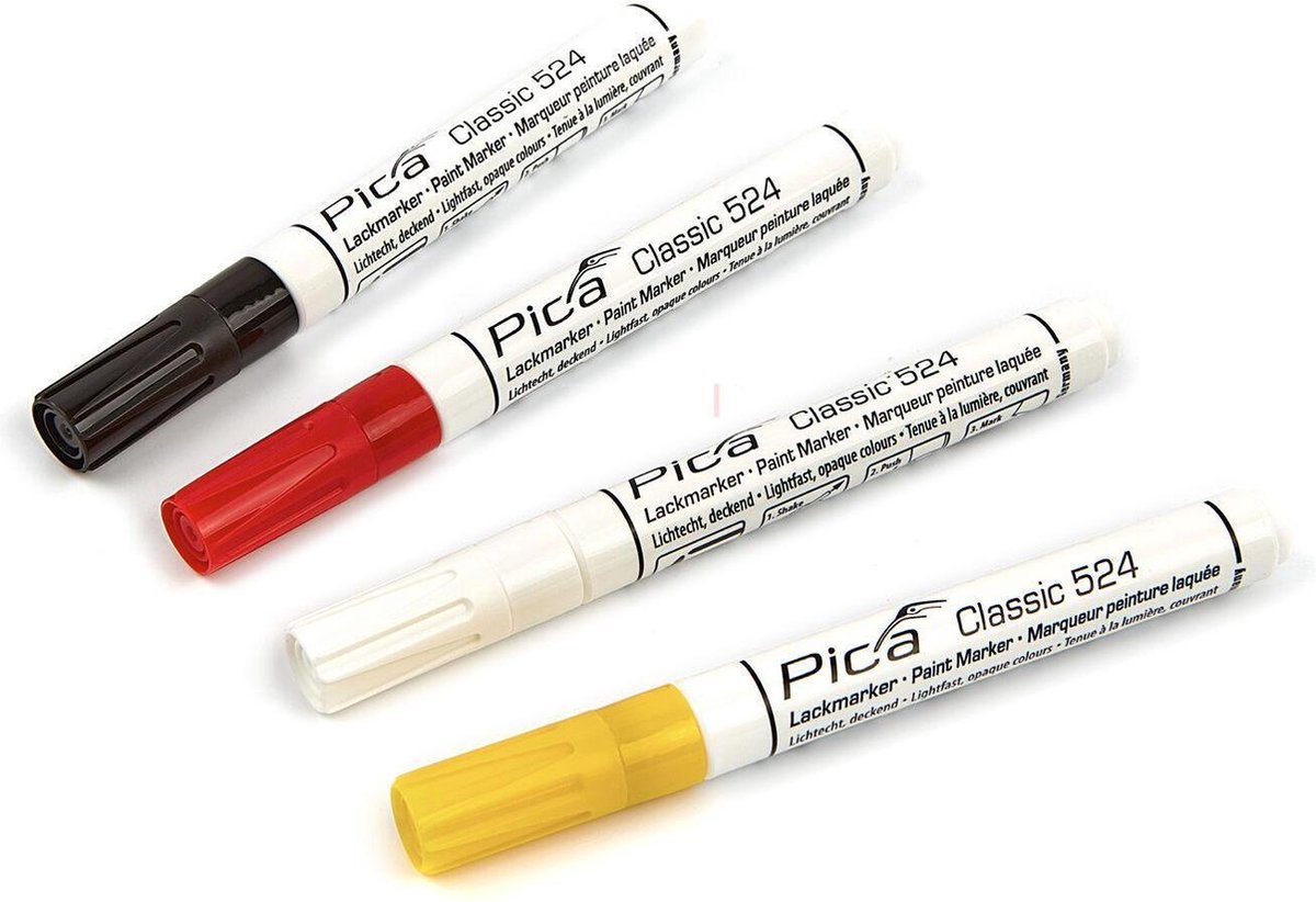 Pica 524/40 Lakmarker 2-4mm ronde tip rood