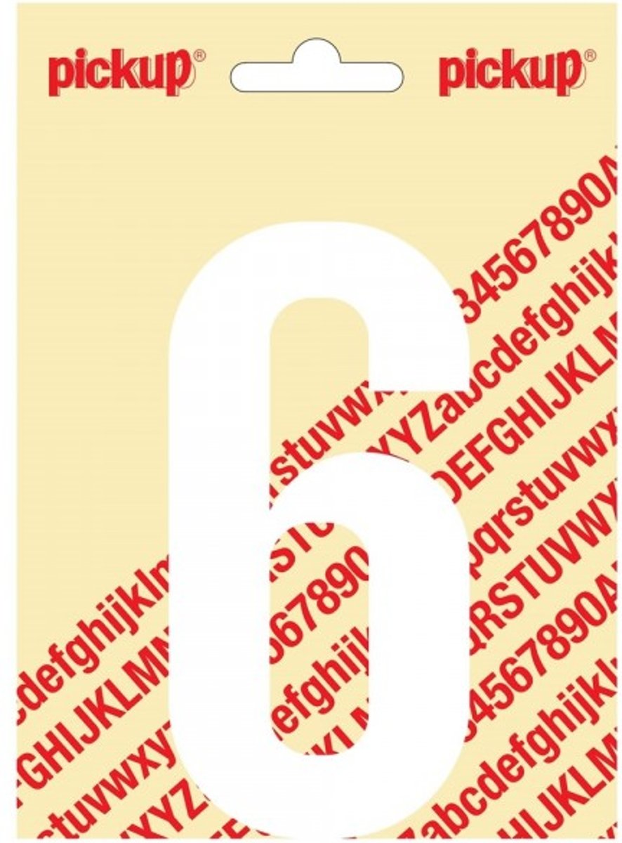 Pickup Plakcijfer Nobel Wit 120mm 