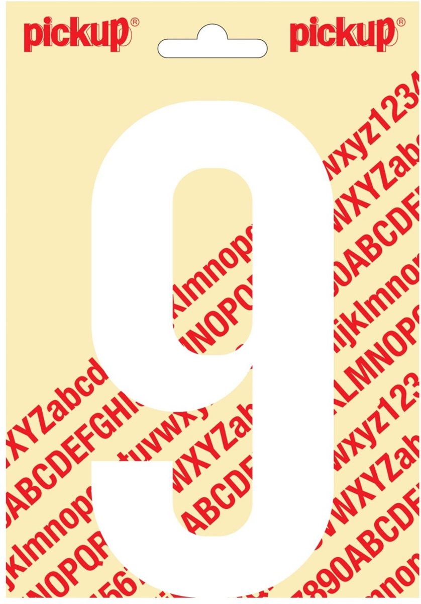 Pickup Plakcijfer Nobel Wit 120mm 