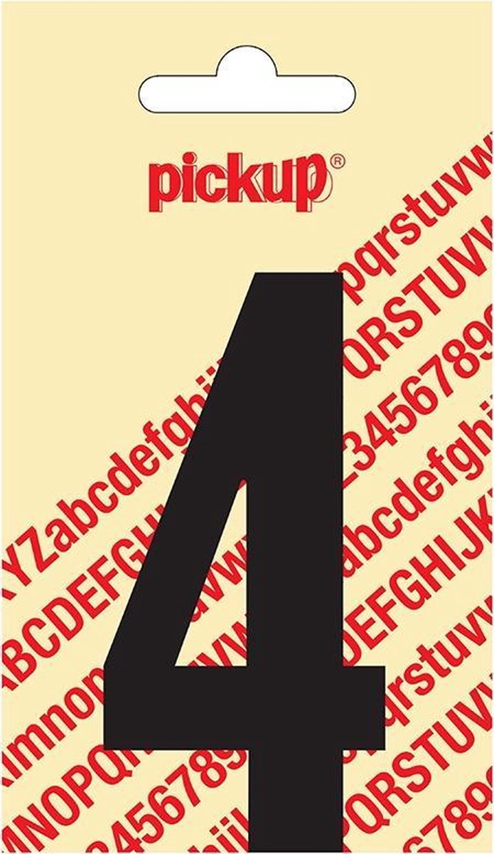 Pickup plakcijfer Nobel 90 mm zwart 4 - 310020904
