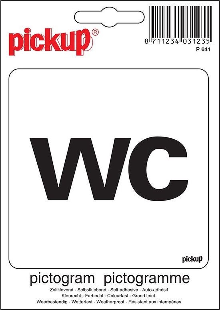 Pickup Pictogram 10x10 cm - WC toilet