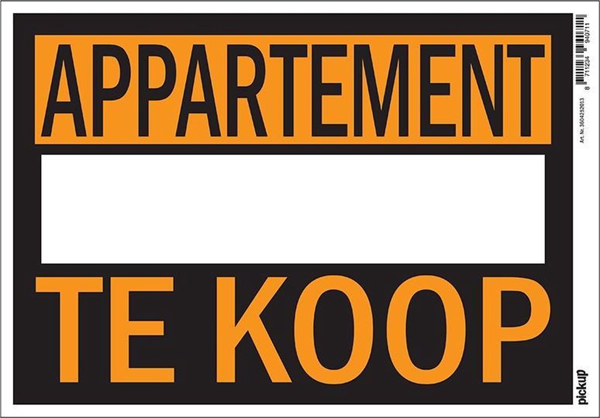 Pickup affiche kunststof 23x33 cm - appartement Te Koop