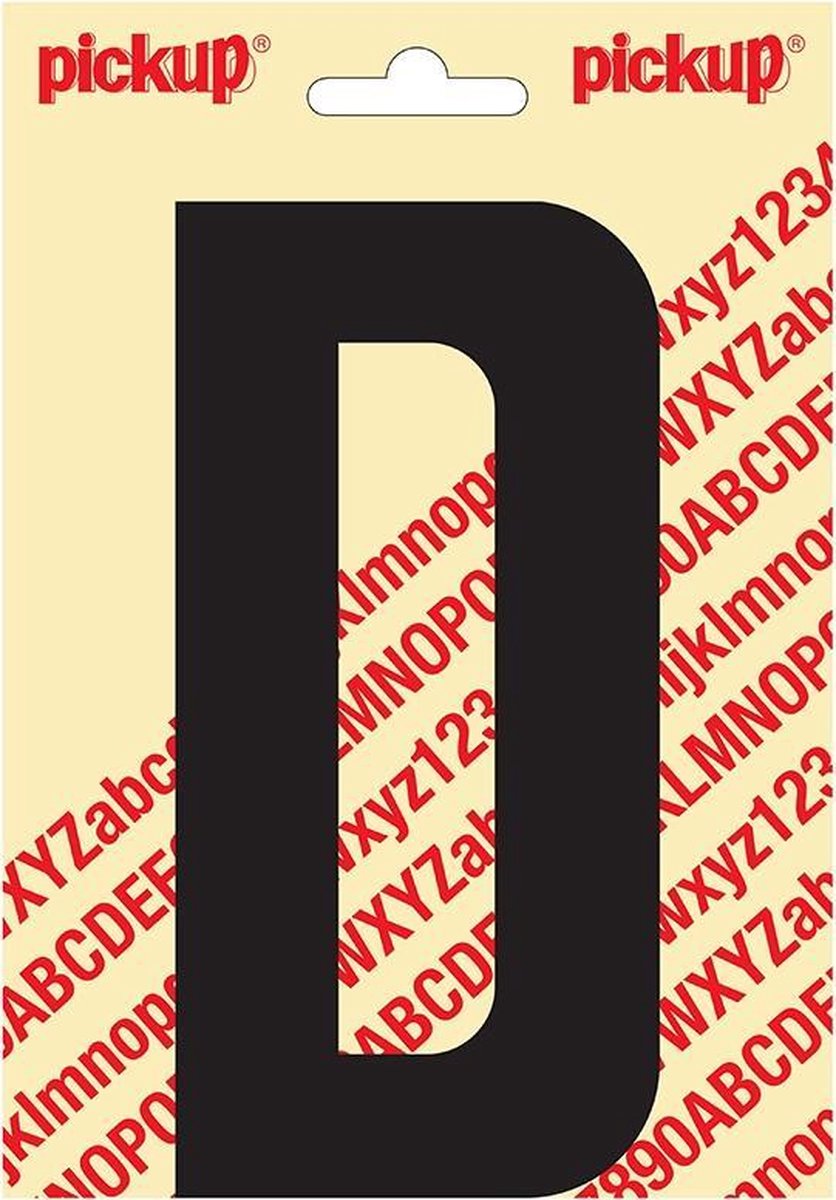 Pickup plakletter Nobel 150mm zwart D - 31002150D
