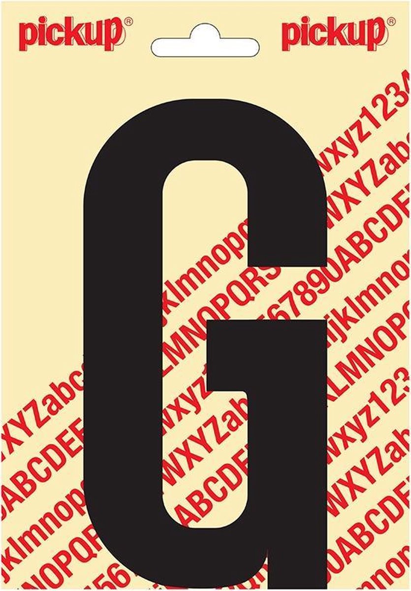 Pickup plakletter Nobel 150mm zwart G - 31002150G