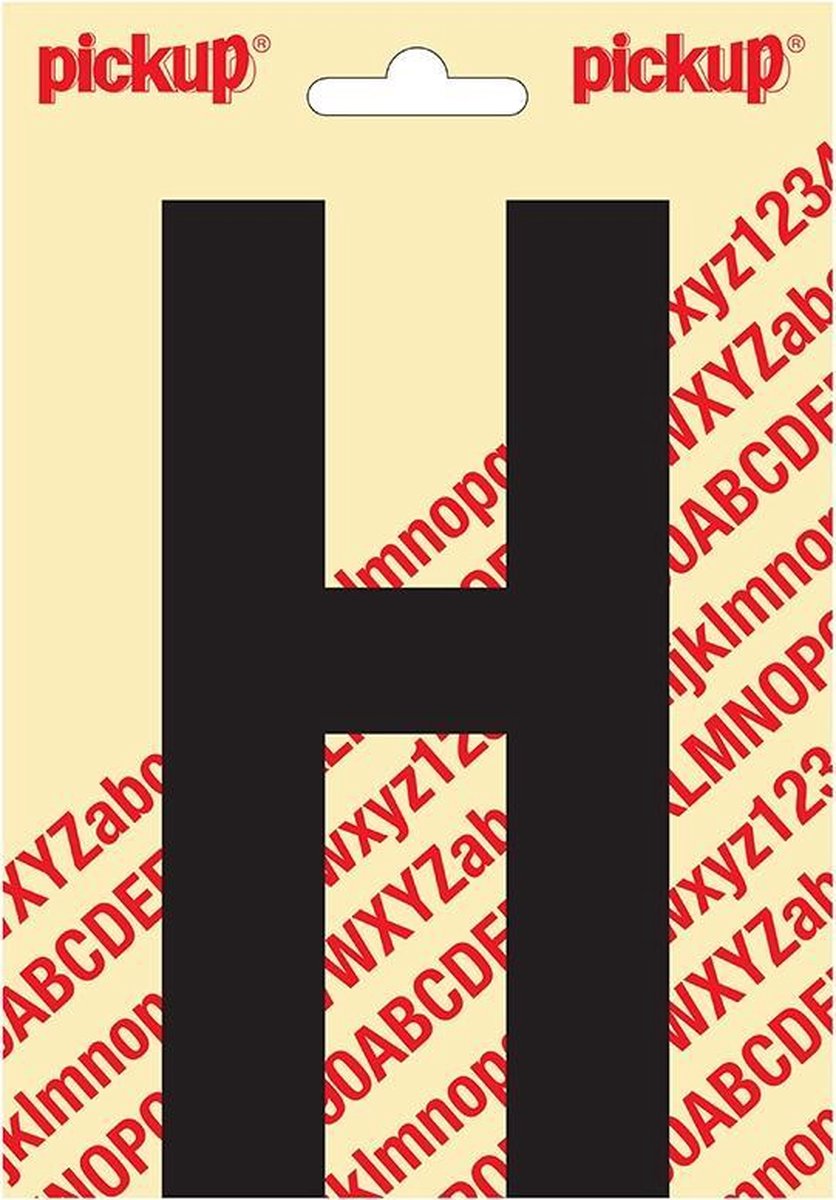 Pickup plakletter Nobel 150mm zwart H - 31002150H