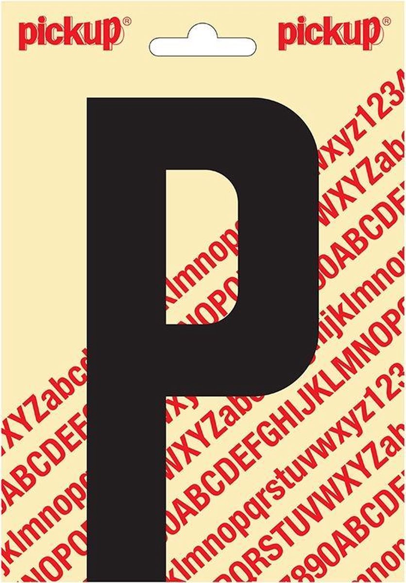 Pickup plakletter Nobel 150mm zwart P - 31002150P