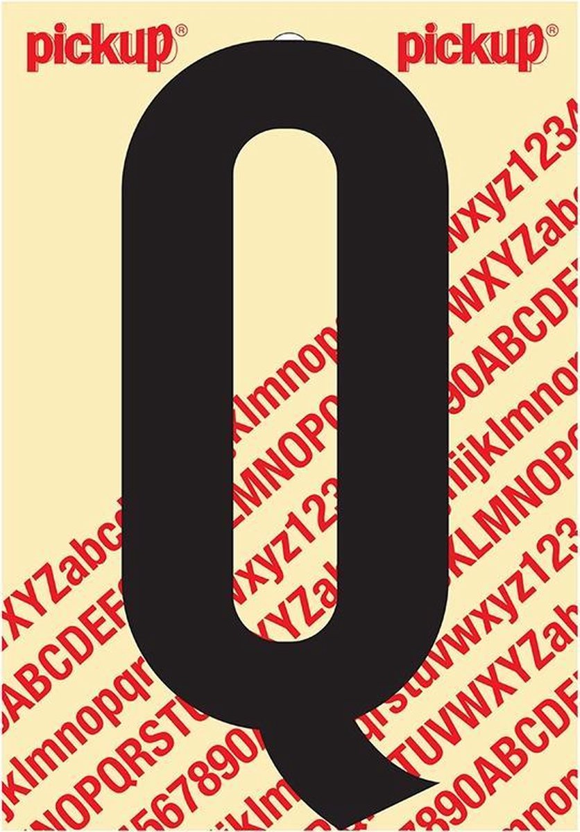 Pickup plakletter Nobel 150mm zwart Q - 31002150Q