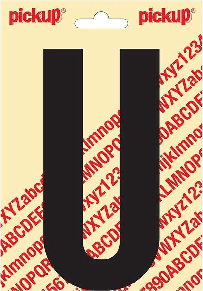 Pickup plakletter Nobel 150mm zwart U - 31002150U