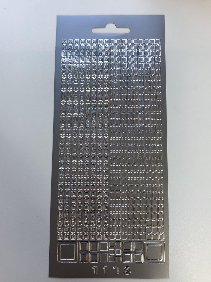 Stickers Zilver Vierkante Rand