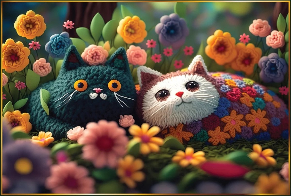 Piece of Mind Chrochet Kittens (1000)