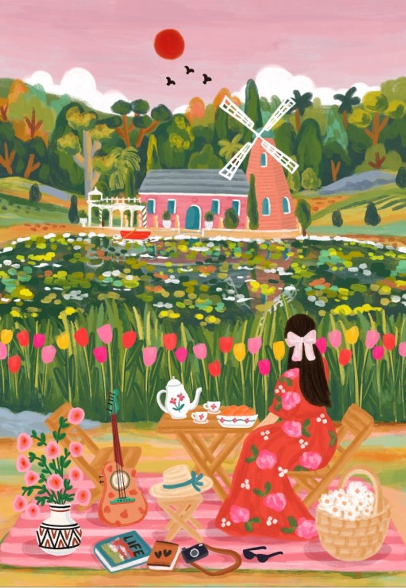 Pieces & Peace legpuzzel At the Lake 1000 stukjes kleurrijk.