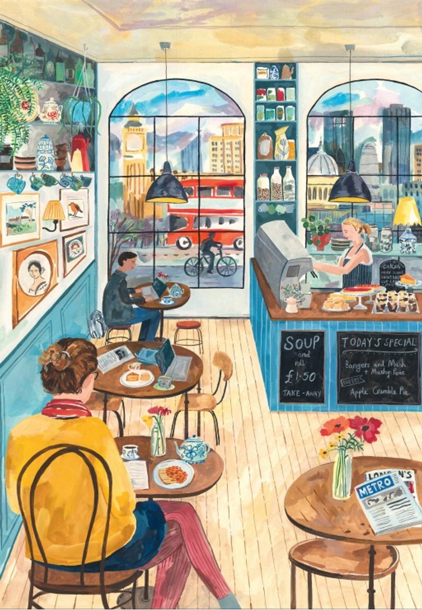 Pieces & Peace legpuzzel Café de Londres - 1000 stukjes puzzel.