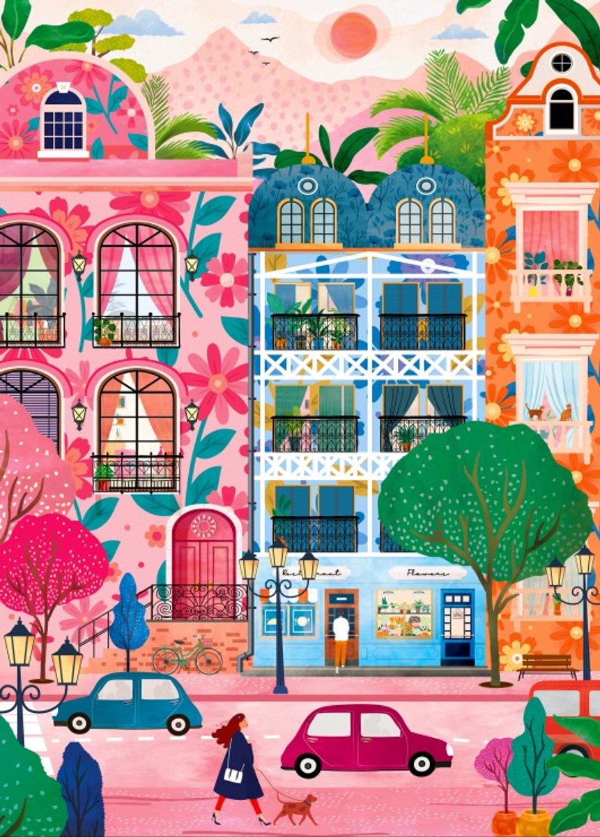 Pieces & Peace legpuzzel Flower Power - 1000 stukjes kleurrijk speelgoed.