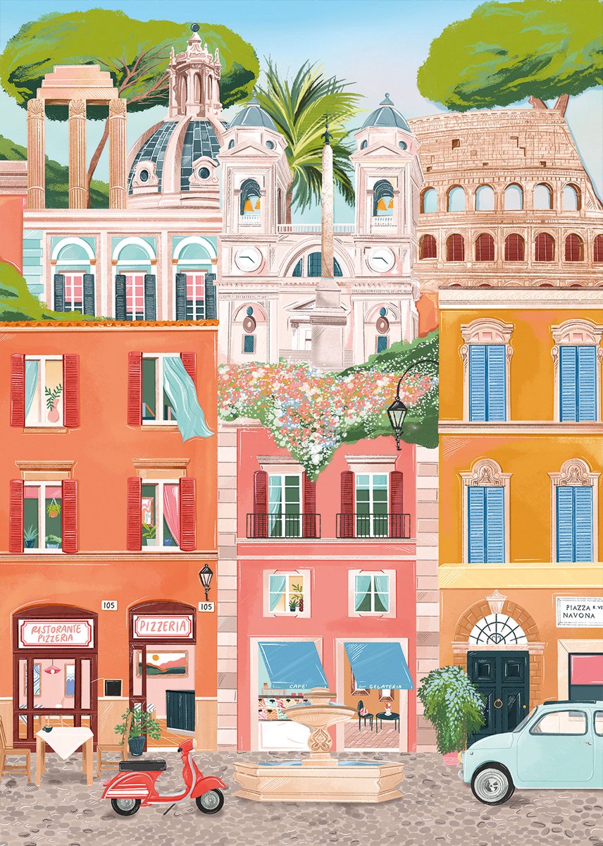 Pieces & Peace legpuzzel Rome - 1000 stukjes puzzelspel.