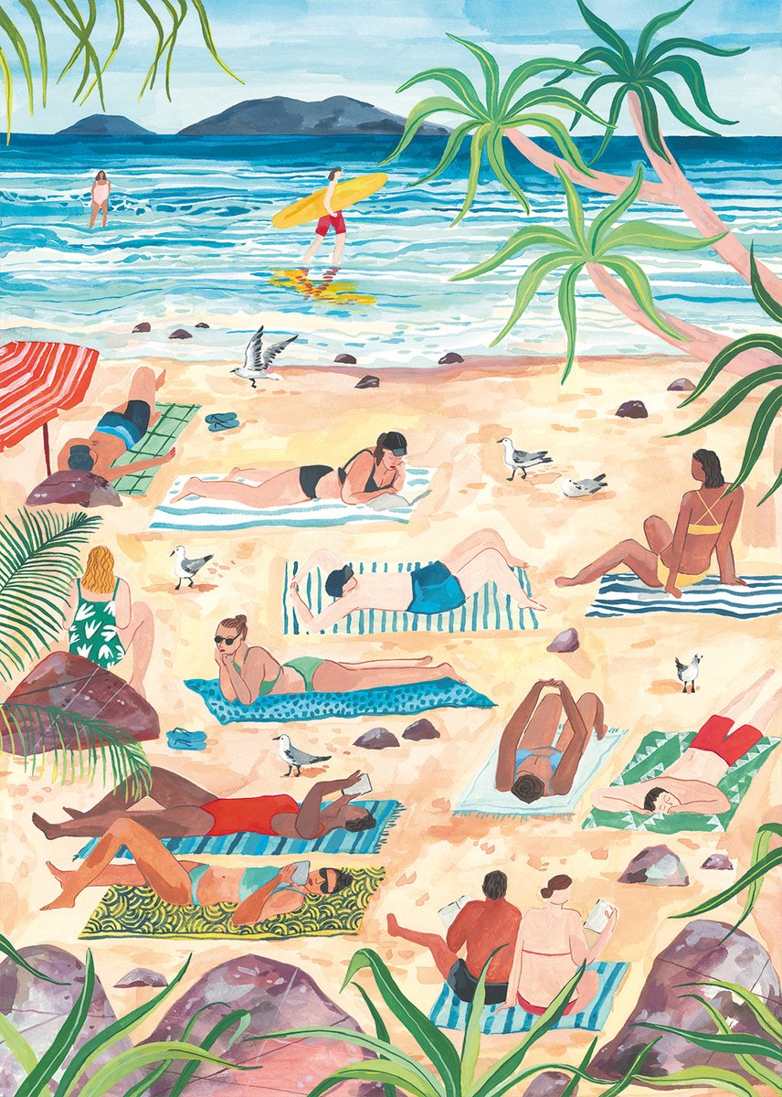 Pieces & Peace legpuzzel stranddag 1000 stukjes kleurrijk puzzelplezier.