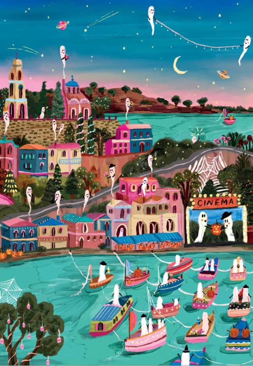 Pieces & Peace puzzel Ghost Cinema - 1000 stukjes puzzelspel.