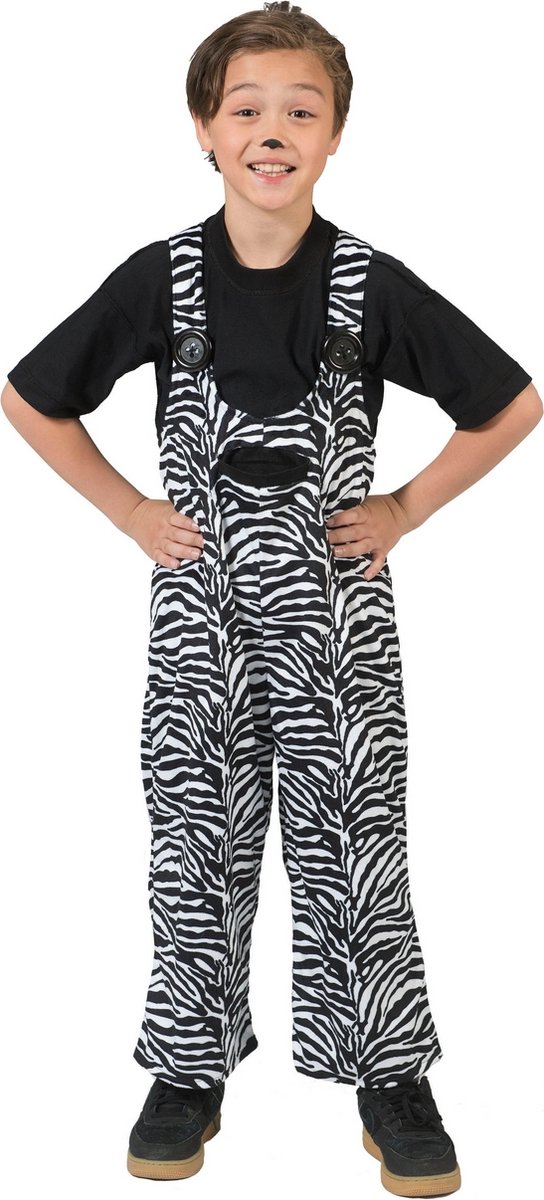 Pierros - Zebra Kostuum - Zebra Tuinbroek Jongen - - Maat 116 - Carnavalskleding - Verkleedkleding