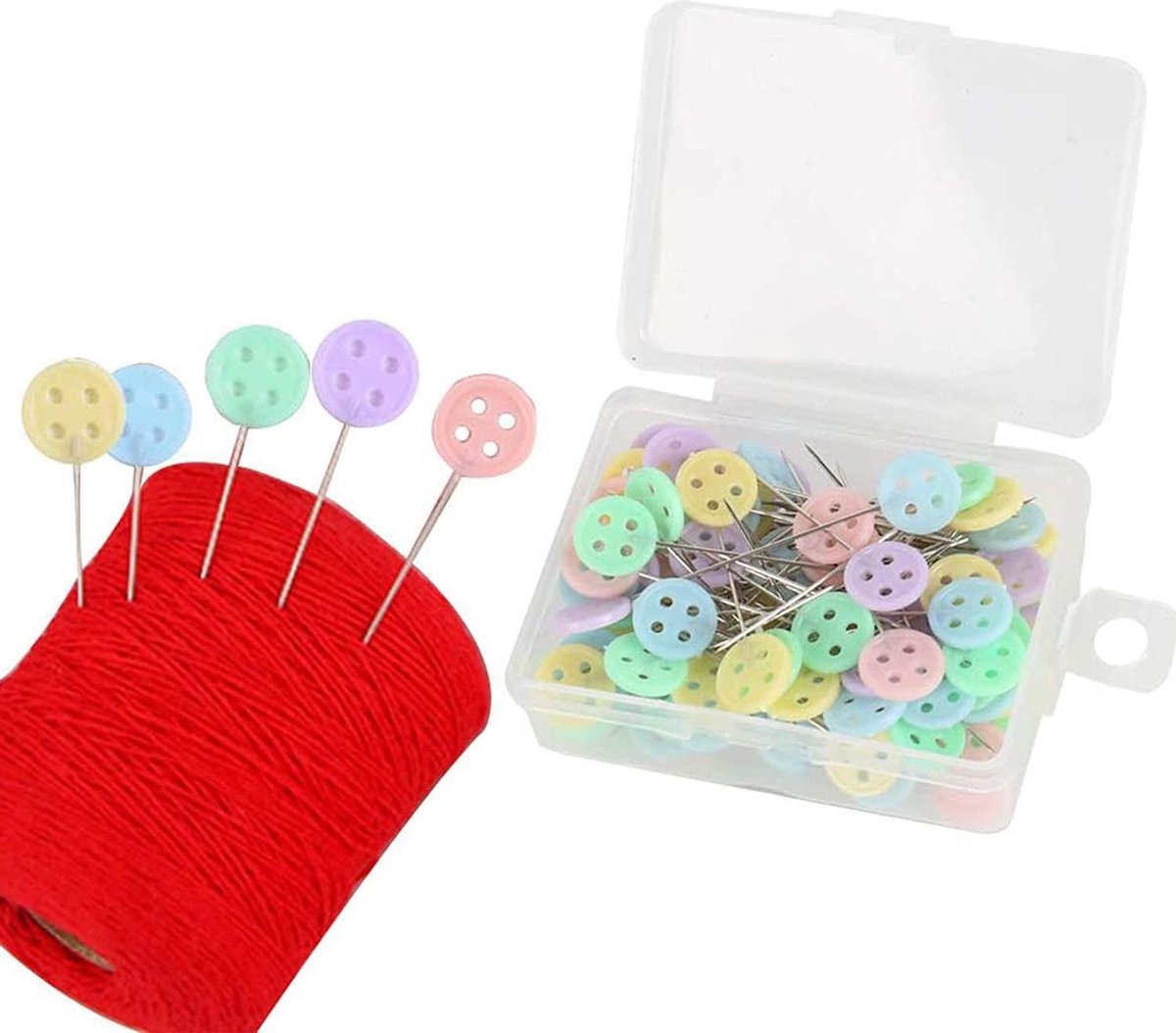   - 100 stuks spelden, kopspelden voor doe-het-zelf, naainaalden glazen, naaien, quilten, knutselen, kleermakers- Knoop Stijl