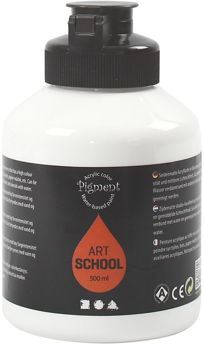 Pigment Art School, wit, 500 ml