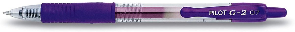   G-2 roller ball pen rubberized grip & retractable - Paars