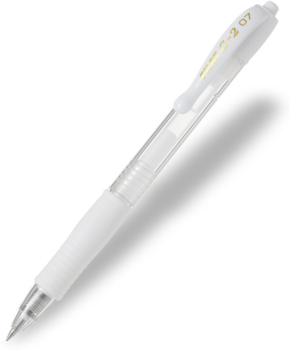   G-2 roller ball pen rubberized grip & retractable - Pastel Wit