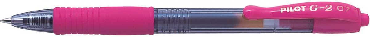 Pilot G-2 roller ball pen rubberized grip & retractable gel type ink pink BL-G2-7-P