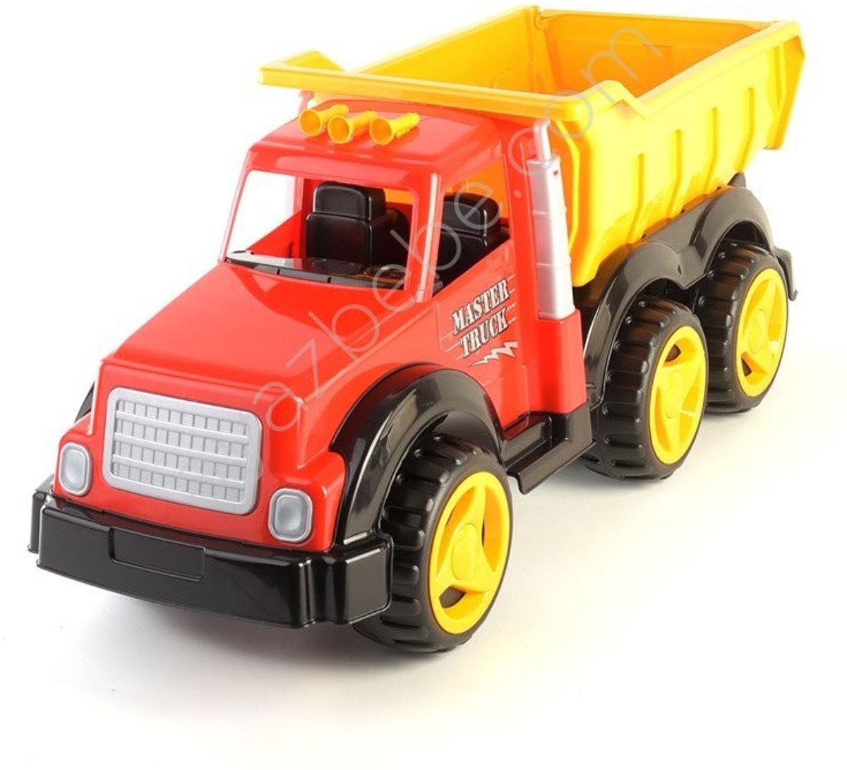Pilsan-Master Truck-Kiepwagen-Rood &Geel-31 X84 X36,5cm-2+-Non Toxic