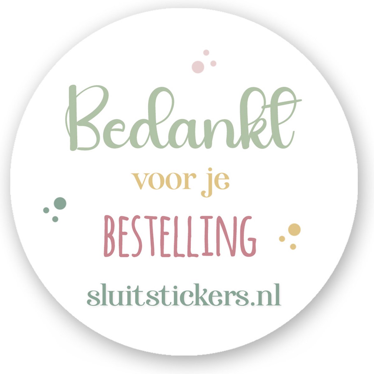 25x Sluitstickers Bedankt voor je bestelling -colorrush- sluitsticker bedrijf-sluitzegel bedrijf - verpakkingssticker - wensetiket met naam van website - Sluitstickers Pimp Studio