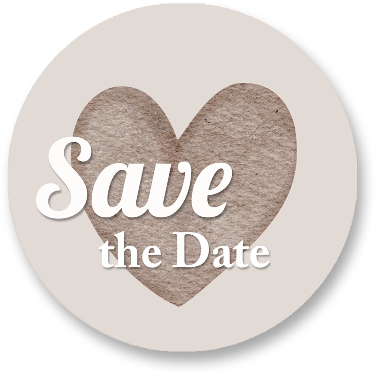 25x Sluitstickers Save the Date – Ø 4 cm – Bruiloft uitnodiging- Pimp Studio