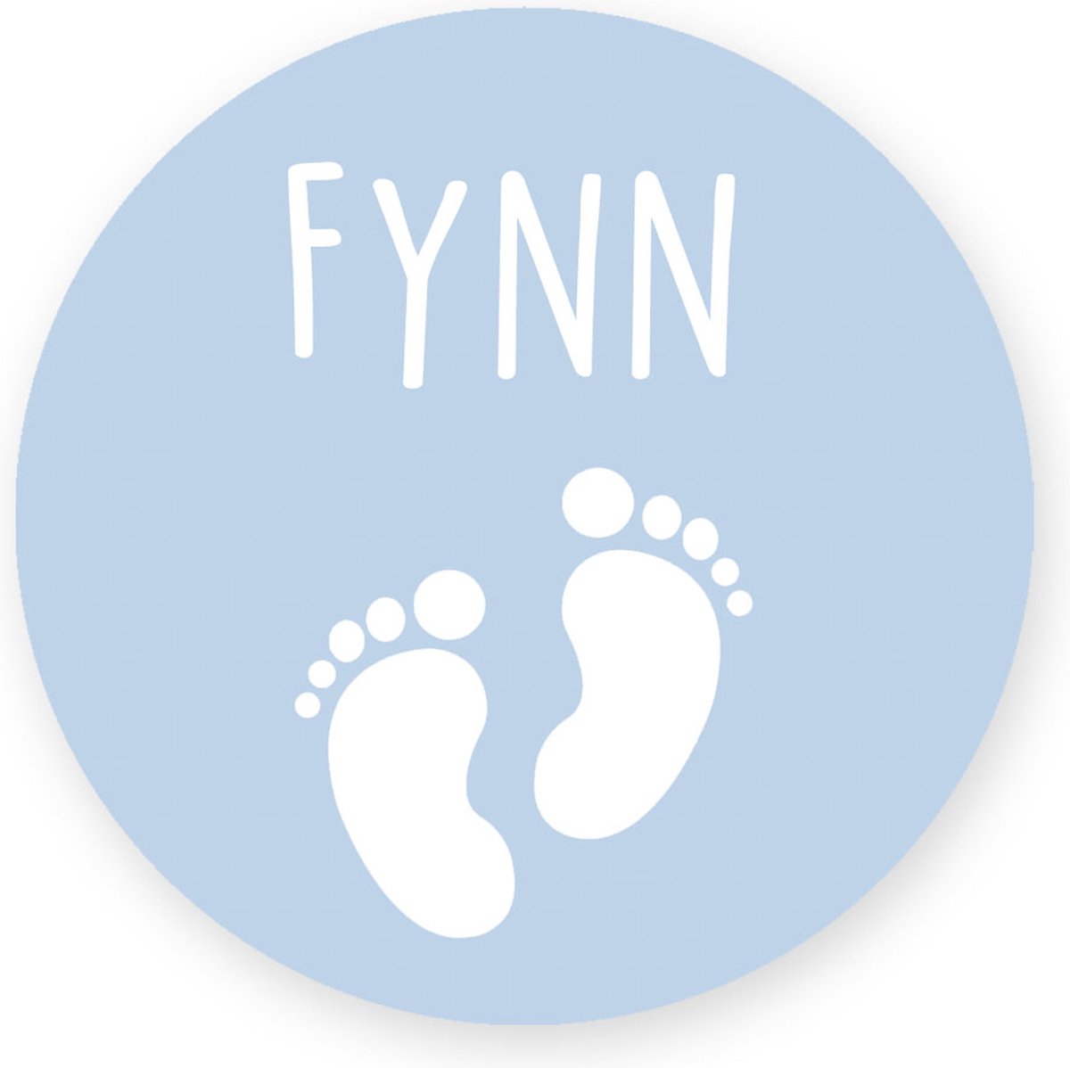 25x Sluitstickers /Sluitzegels met eigen naam - voetjes - Sluitstickers Pimp Studio