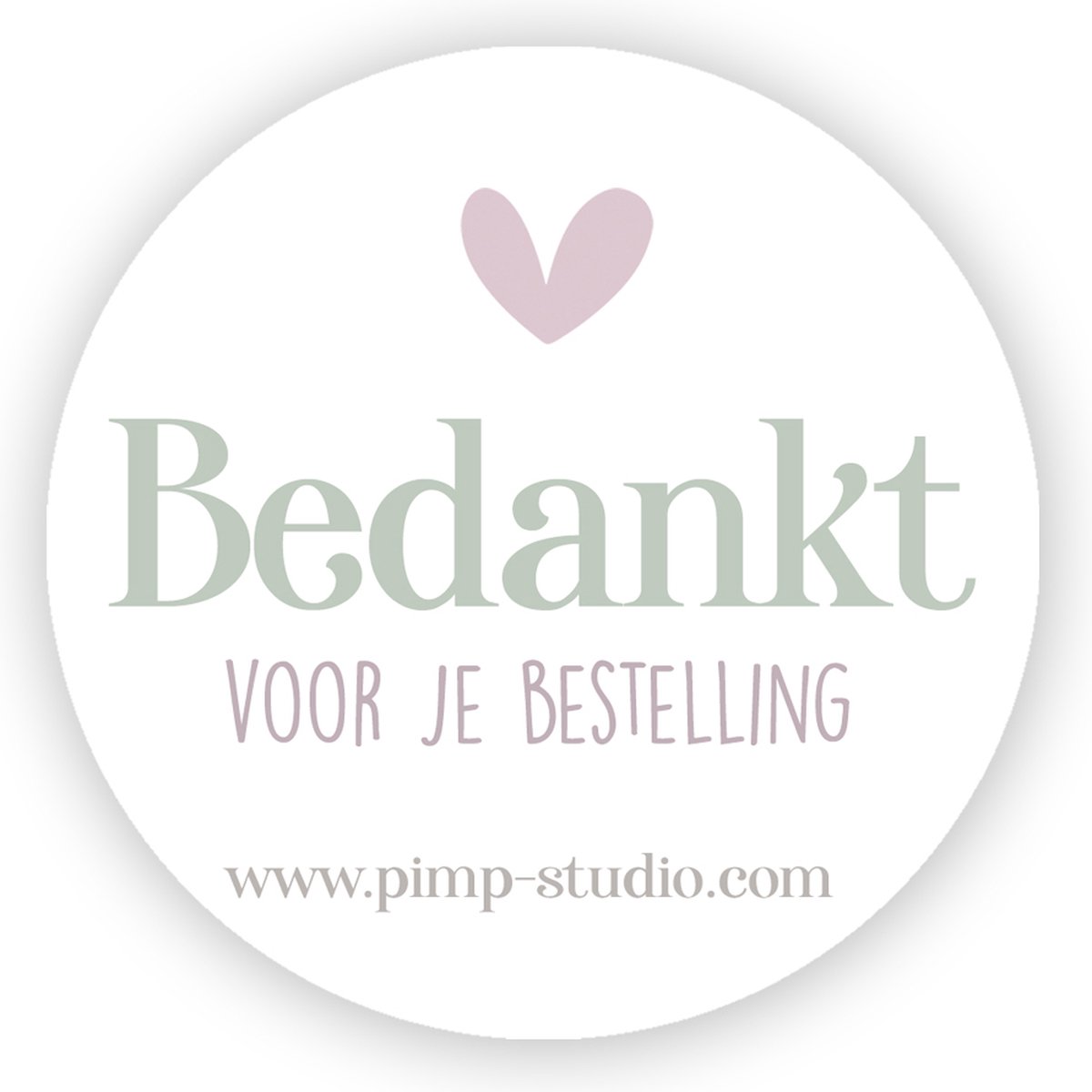 25x Stickers Bedankt voor je bestelling - sluitsticker - verpakkingssticker - wensetiket met naam van website - Sluitstickers Pimp Studio