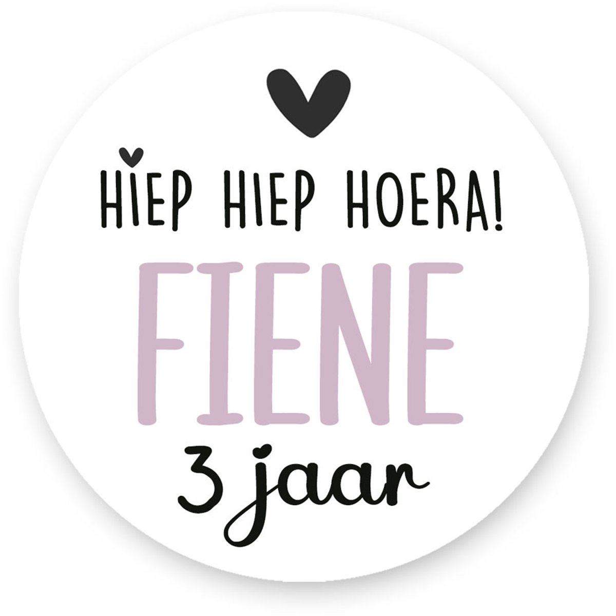 25x Traktatiestickers - HIEP HIEP HOERA - Violet - Gepersonaliseerd - Sluitstickers - Kinderfeest Traktatie - traktatiestickers Met Naam en Leeftijd- Uitdeeltraktatie - Traktatiestickers Pimp Studio