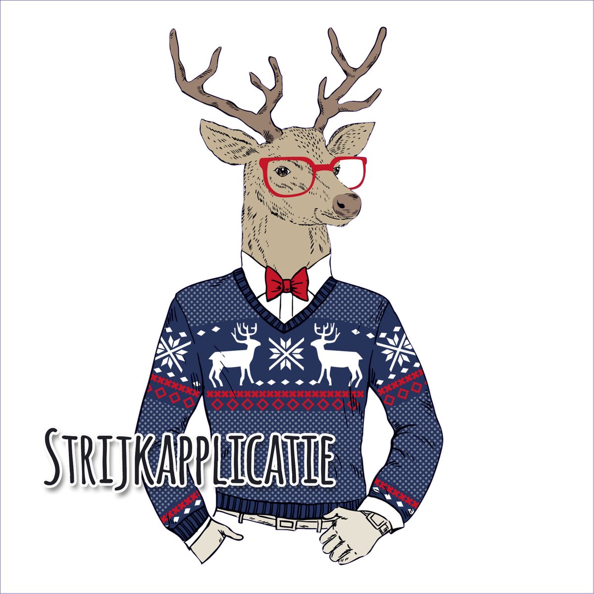 Full Color Strijkapplicatie - kerst - mister christmas