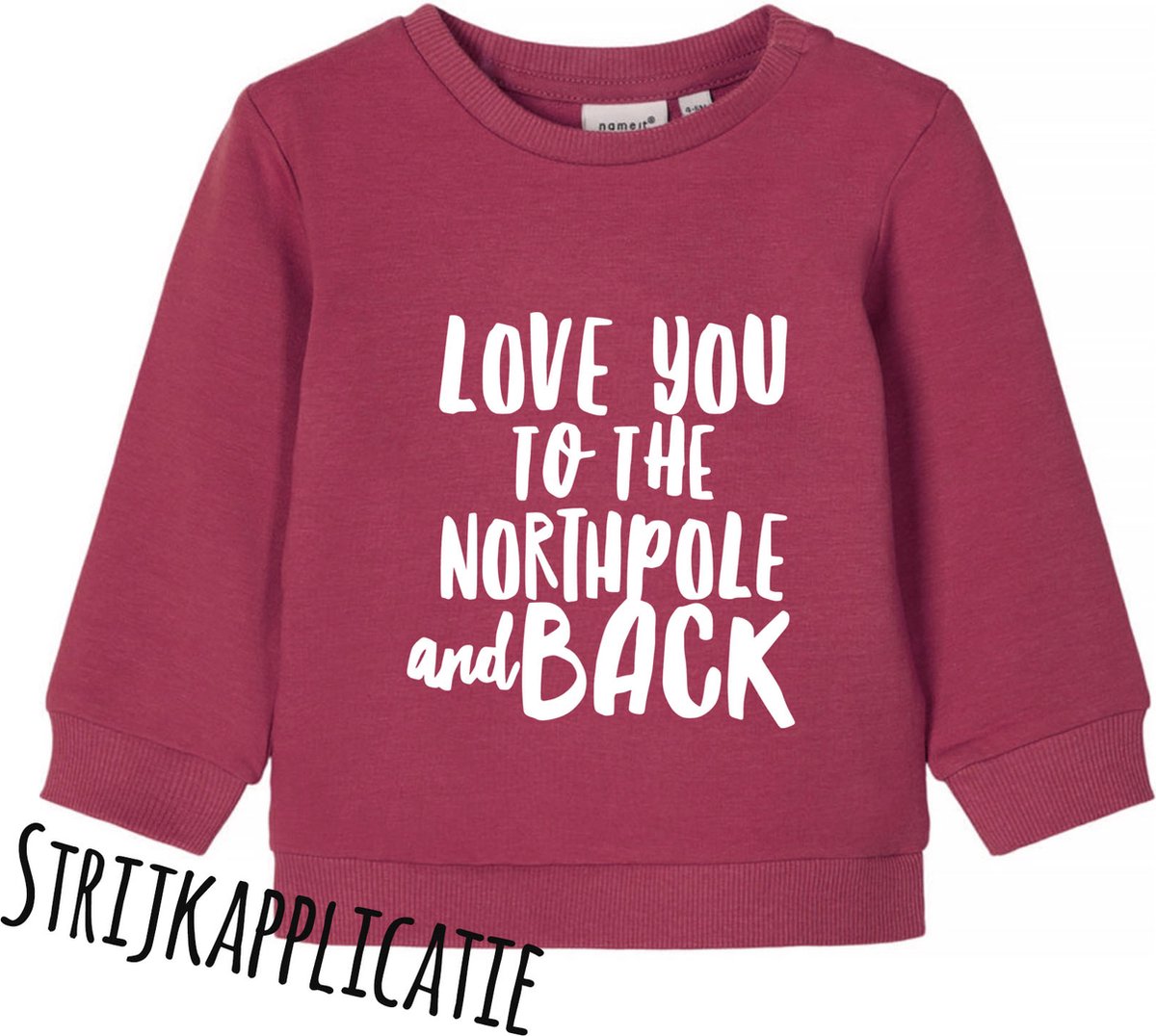 Strijkapplicatie _ Kerst _ Love you to the northpole and back