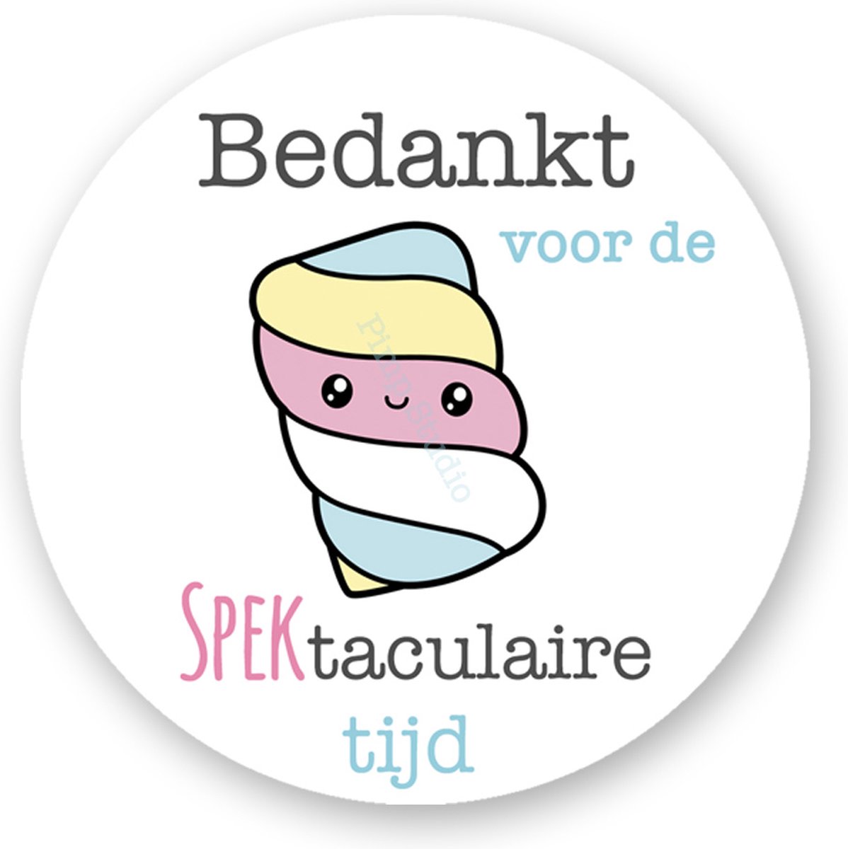 Traktatiestickers -Bedankt voor de spectaculaire tijd- Sluitstickers - Kinderfeest Traktatie - Uitdelen - Uitdeeltraktatie - Traktatiestickers Pimp Studio