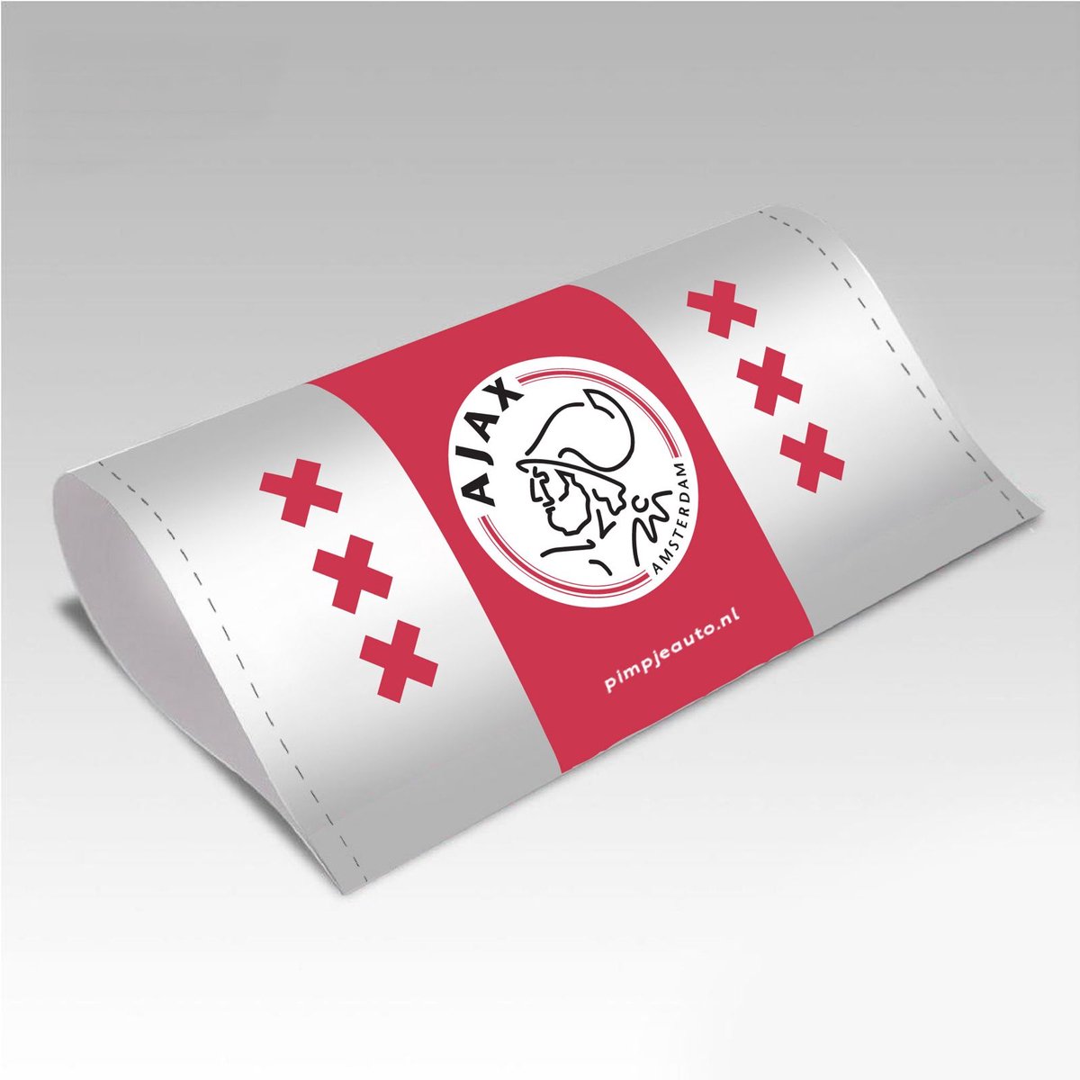 PimpJeAuto-Pimpers-Ajax-Rood/wit-Medium-160x80mm-Zelfklevend